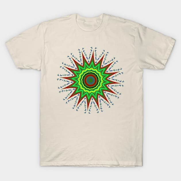 Star Flower Power Mandala T-Shirt by bratsey